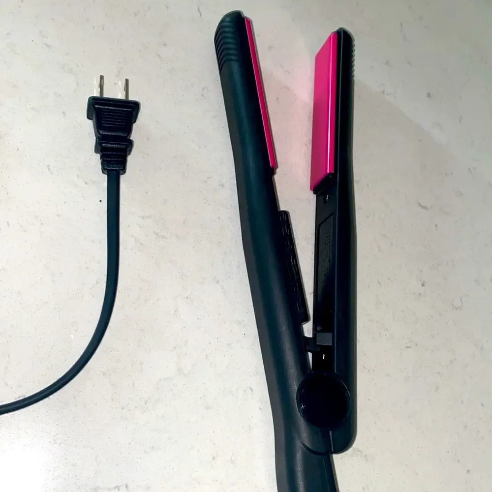Hot Tools Professional 1 Inch Ceramic Flat Iron Hair Straightener Black Pink